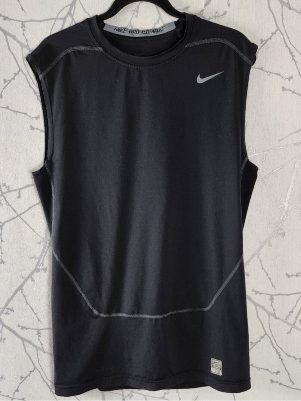 Nike Pro Combat Black Crewneck Muscle Tank